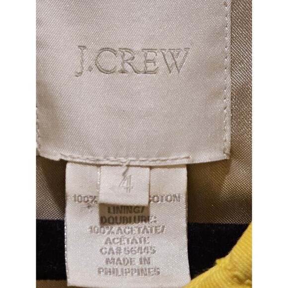 J Crew Womens sz 4 Bright Yellow Trudy Peacoat Blazer Double breasted Coat LN - Picture 4 of 10